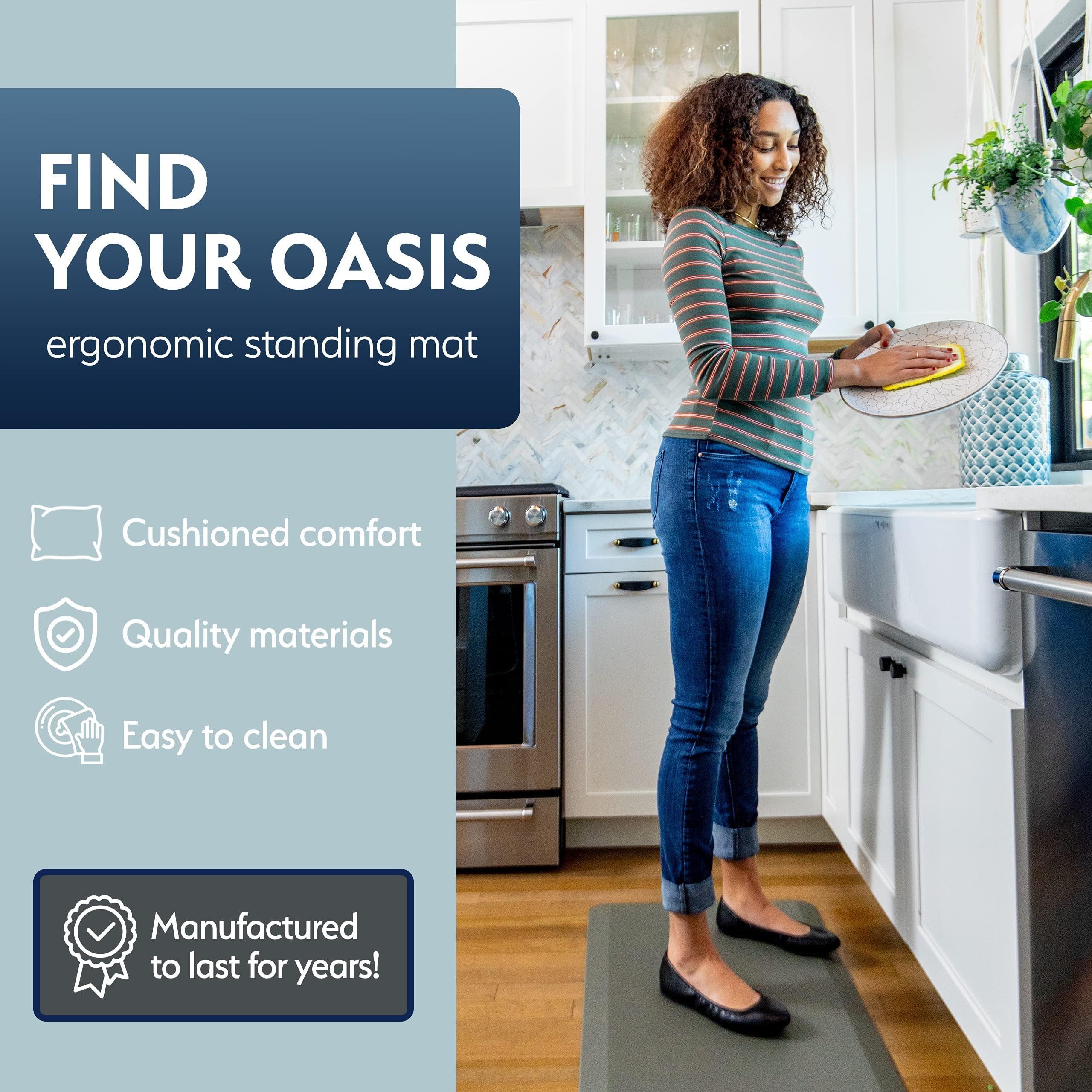 Amazon | Sky Solutions Oasis 抗疲労マット - クッション性の Amazon | Sky Solutions Oasis 抗疲労マット - クッション性の